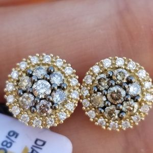 Authentic levian chocolate diamond earrings